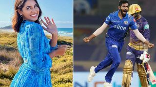 IPL 2022: Jaspri Bumrah के सुपर परफॉर्मेंस पर पत्नी संजना गणेशन ने भी दिया रिएक्शन, बोलीं- मेरा पति फायर है फायर